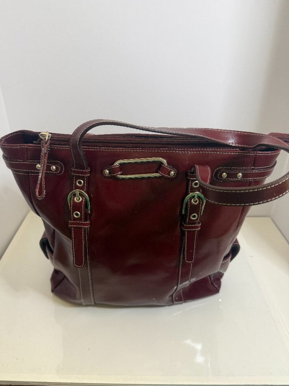 Franklin Covey Cranberry Tote with Planner